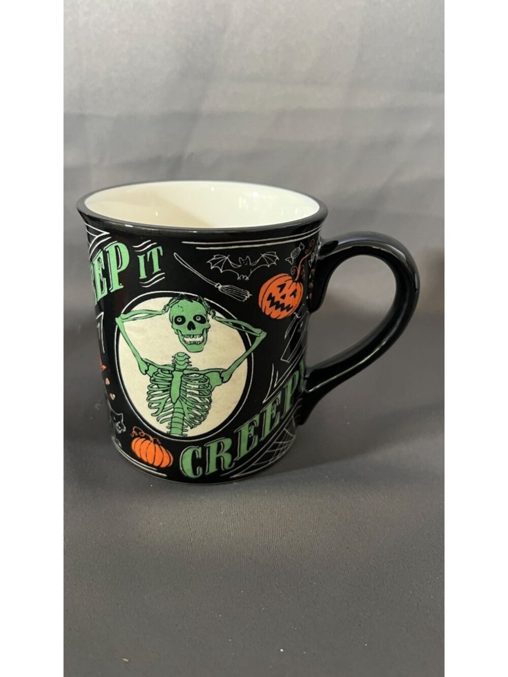 Set Of Two Halloween Mugs Featuring Festive Trick Or Treat & Skeletal Design - Picture 7 of 9